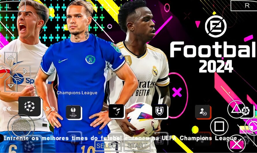 EFOOTBALL PES 2024 PPSSPP COM EUROPEUS NOVAS FACES REALISTAS BRASILEIRÃO ELENCOS ATUALIZADOS / 2023