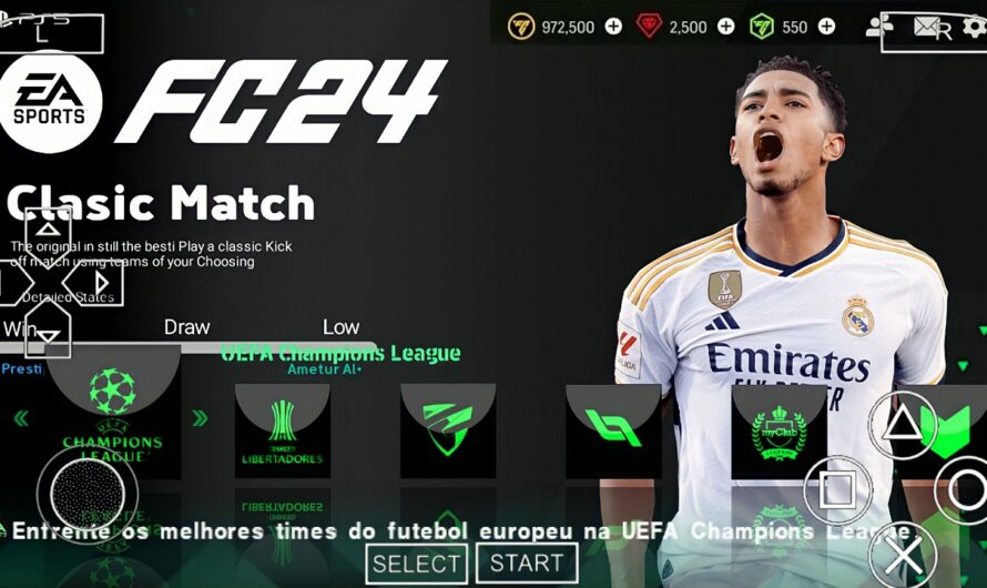 EA SPORTS FC 24 PARA PPSSPP ANDROID ATUALIZAÇÃO CAMPEONATOS EUROPEUS NOVAS FACES ELENCOS ATUALIZADOS e BRASILEIRÃO