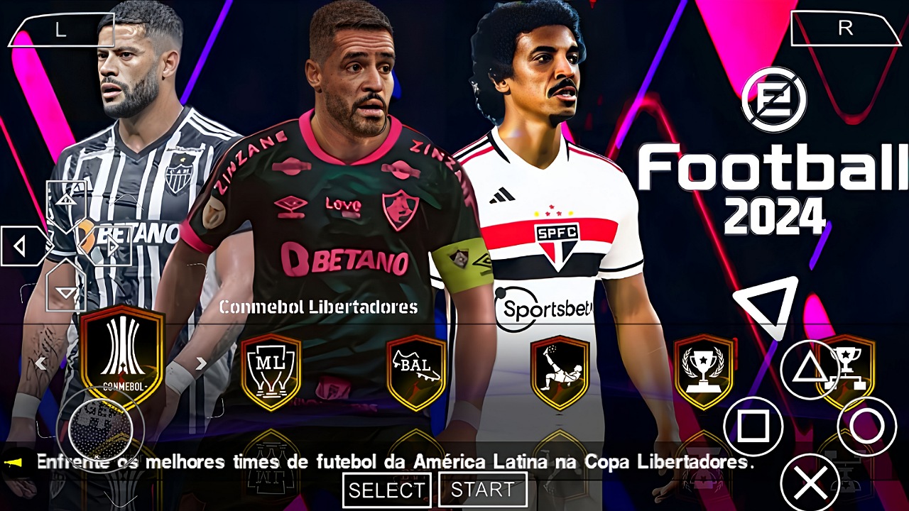 EFOOTBALL PES 2023 PPSSPP ANDROID BRASILEIRÃO e EUROPEUS NOVAS FACES CLUBES  ATUALIZADOS + KITS 23/24 