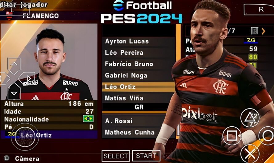 EFOOTBALL PES 2024 PPSSPP COM BRASILEIRÃO A e B NOVAS TRANSFERÊNCIAS SUL-AMERICANO PATCH ATUALIZADOS