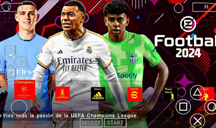 EFOOTBALL PES 2024 PPSSPP EUROPEUS NOVAS FACES 2K REALISTAS ELENCOS 100% ATUALIZADOS + KITS 24/25