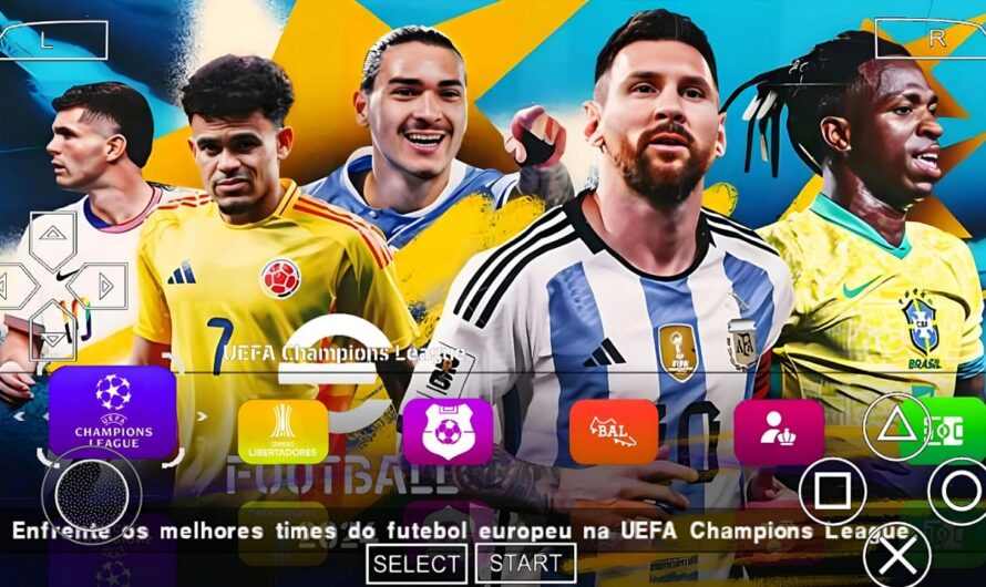 EFOOTBALL PES 2024 PPSSPP COM BRASILEIRÃO e EUROPEUS NOVAS FACES 2K ELENCOS 100% ATUALIZADOS