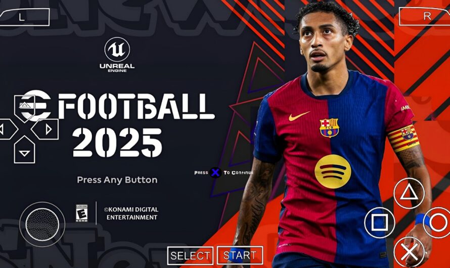 EFOOTBALL PES 2025 PPSSPP EUROPEUS NOVAS TRANSFERÊNCIAS ATUALIZADOS FACES 2K REALISTAS + KITS 24/25