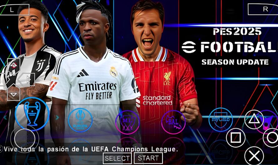 EFOOTBALL PES 2025 PPSSPP EUROPEUS NOVAS TRANSFERÊNCIAS ATUALIZADOS FACES 2K + KITS 24/25