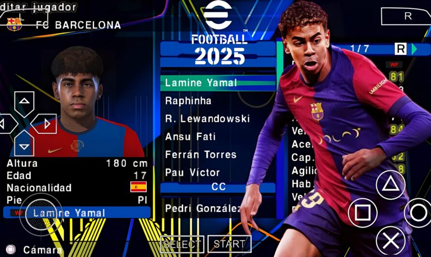 EFOOTBALL PES 2025 PPSSPP EUROPEUS NOVAS FACES ELENCOS ATUALIZADOS 62 ESTADIOS + KITS 24/25